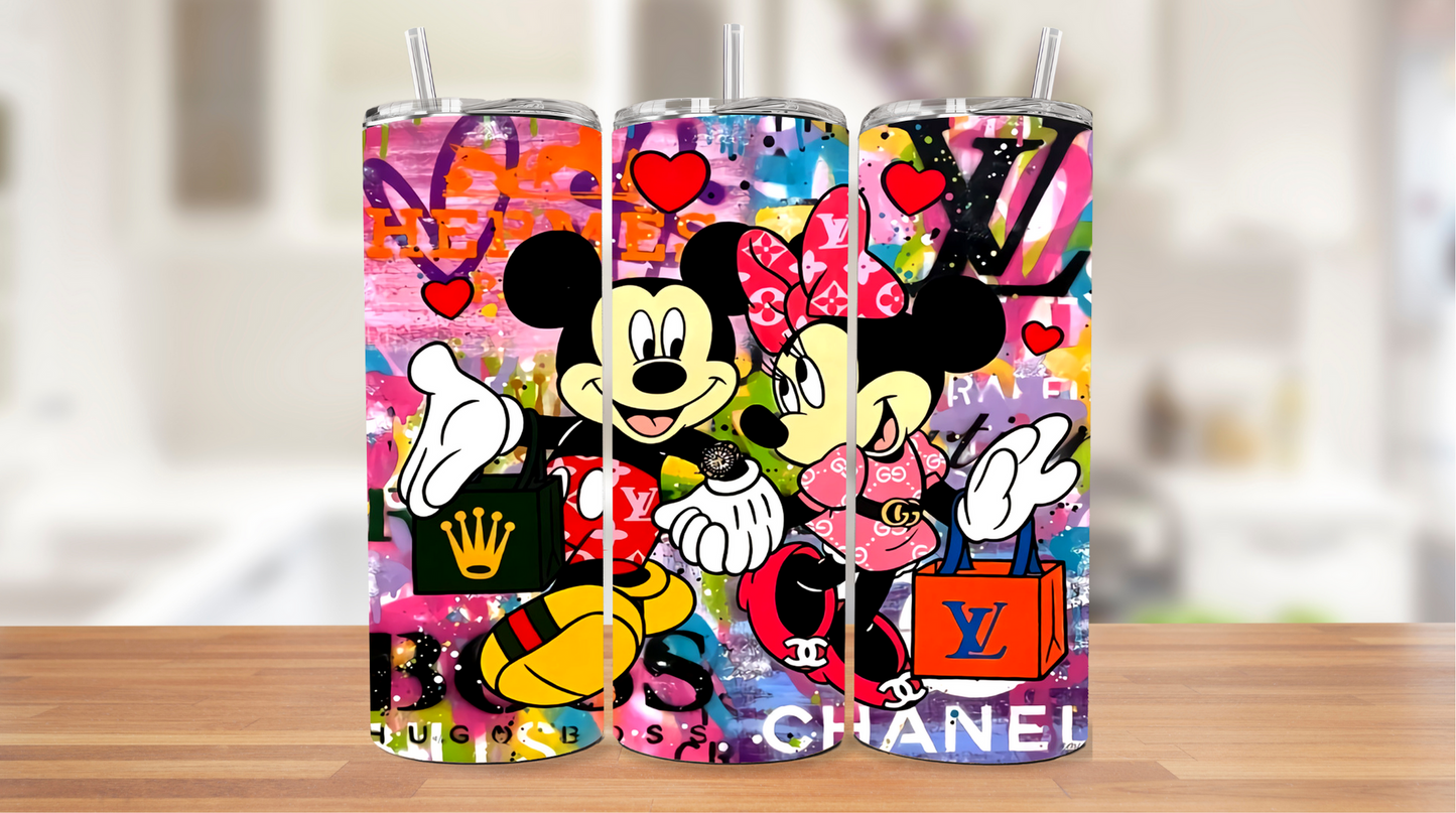 Mickey and Minnie Themed Fashion Tumbler